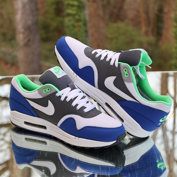 Nike Air Max 1 Essential Grey Hyper Blue - Picture 8 of 14